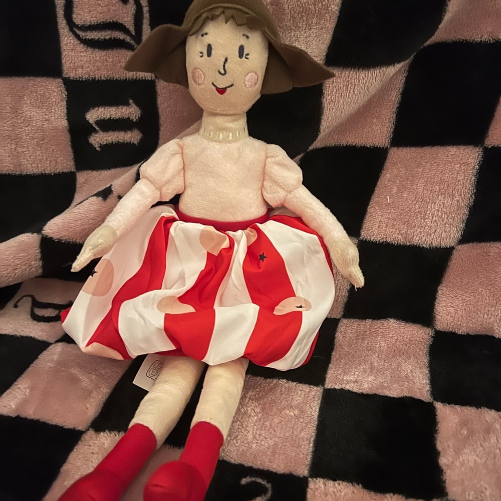 IKEA Red and White Stuffed Animal Doll